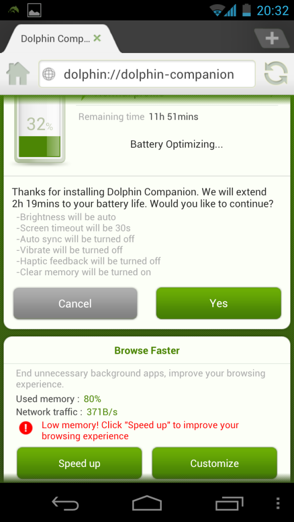 Dolphin Browser 7.3 Dolphin Companion 3